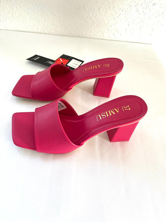 Pink Amisu block heel