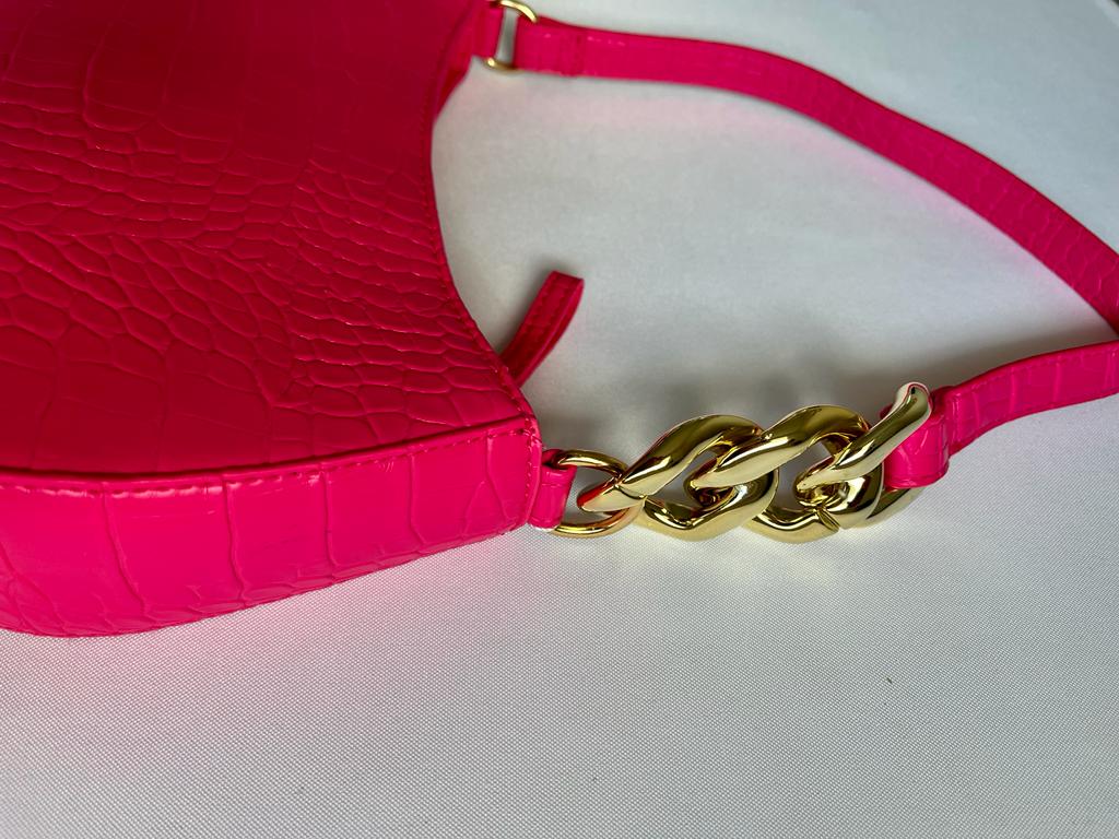 Primark pink gold chain bag