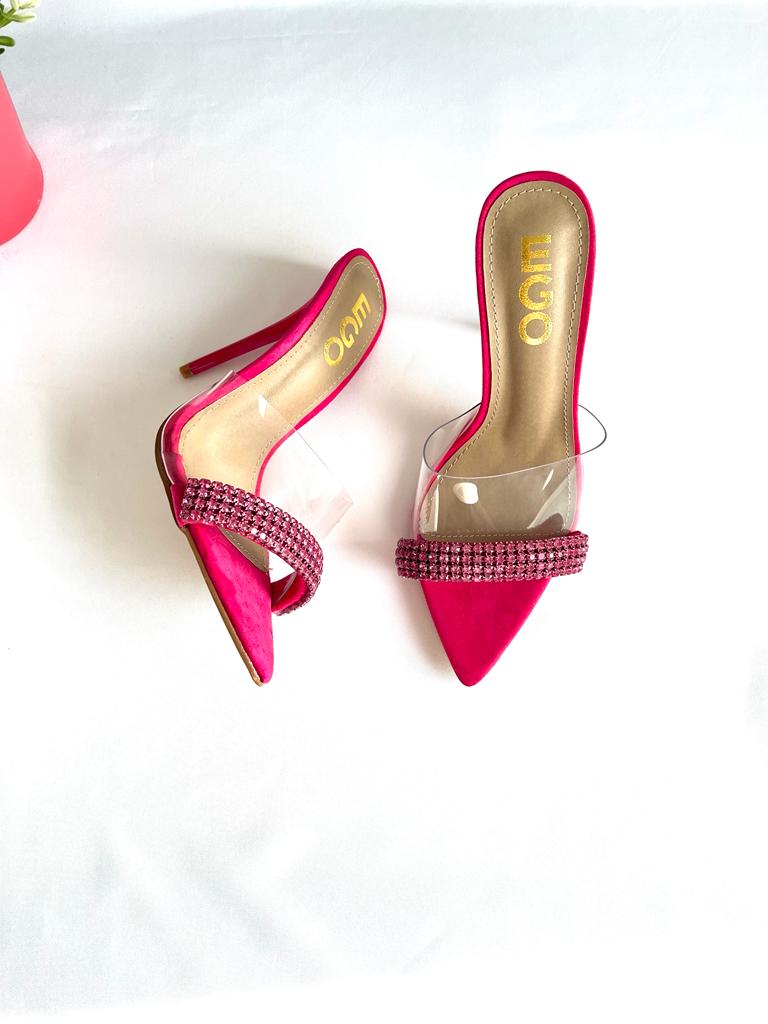 EGO Pink stoned heel